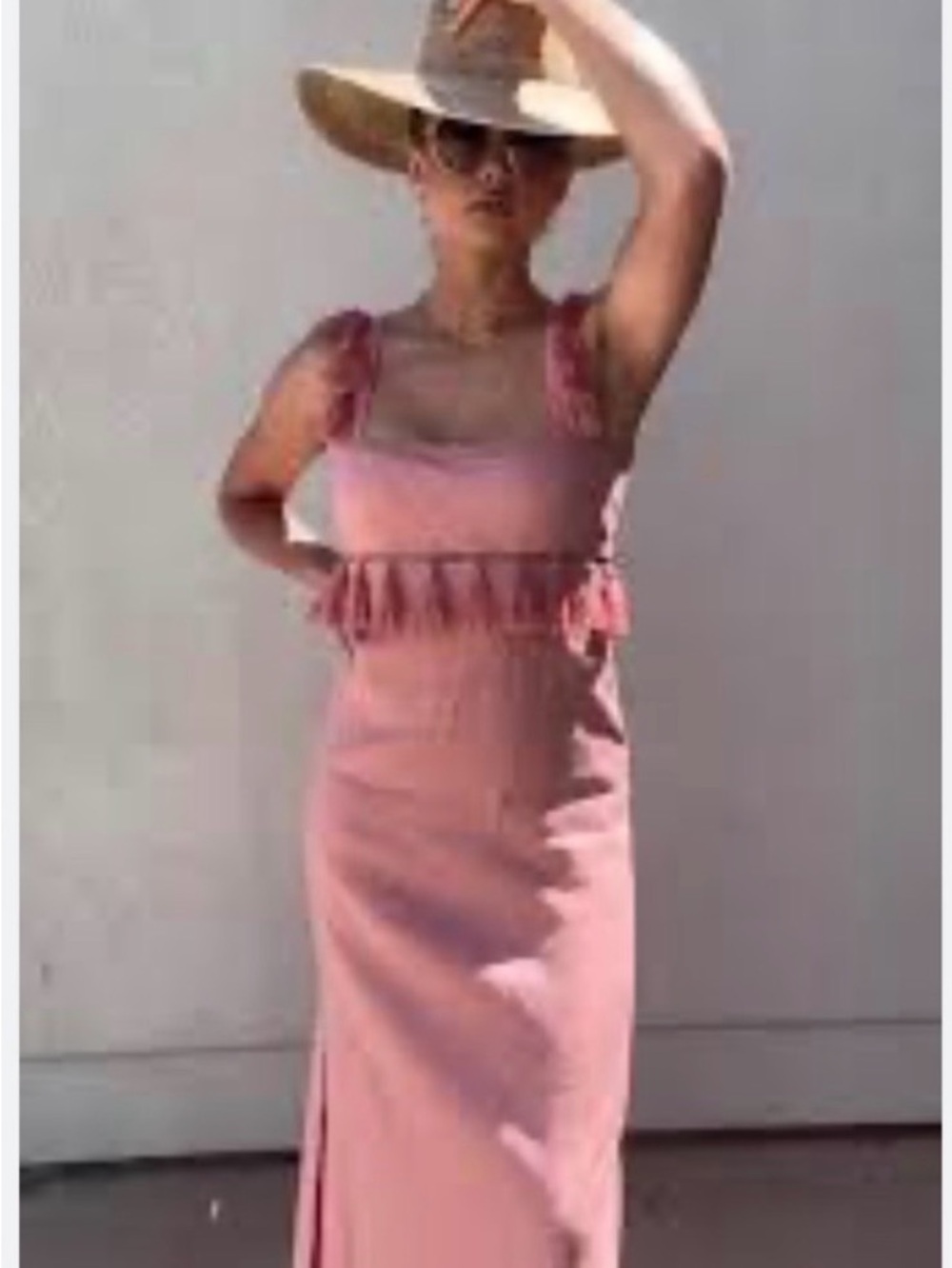 ANTONIO MELANI Peach Tassel Off-Shoulder Maxi Dress - Picture 9 of 9